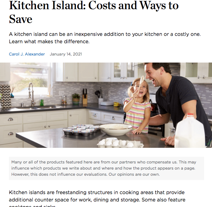 Kitchen Island: Costs and Ways to Save